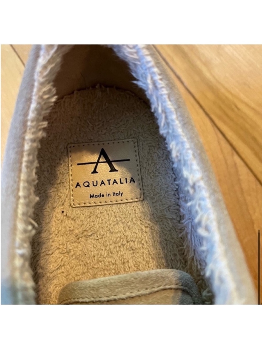 Aquatalia NEW Lora Soft Suede Lace Up Beige Sneakers size 37 - Picture 9 of 9